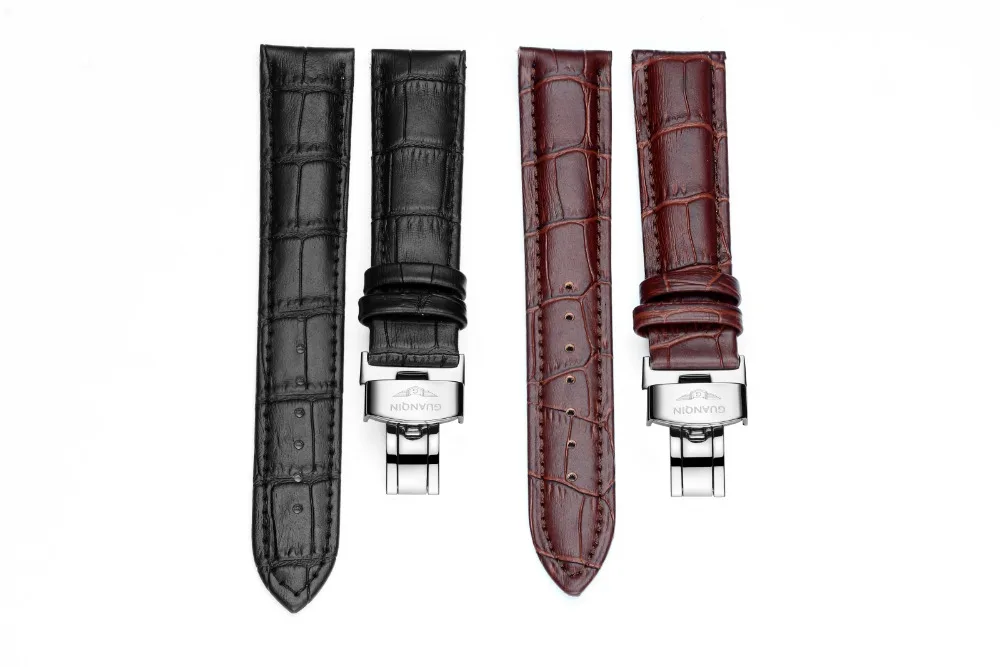 

GUANQIN Original strap GUANQIN WATCH 20022 black brown 20mm