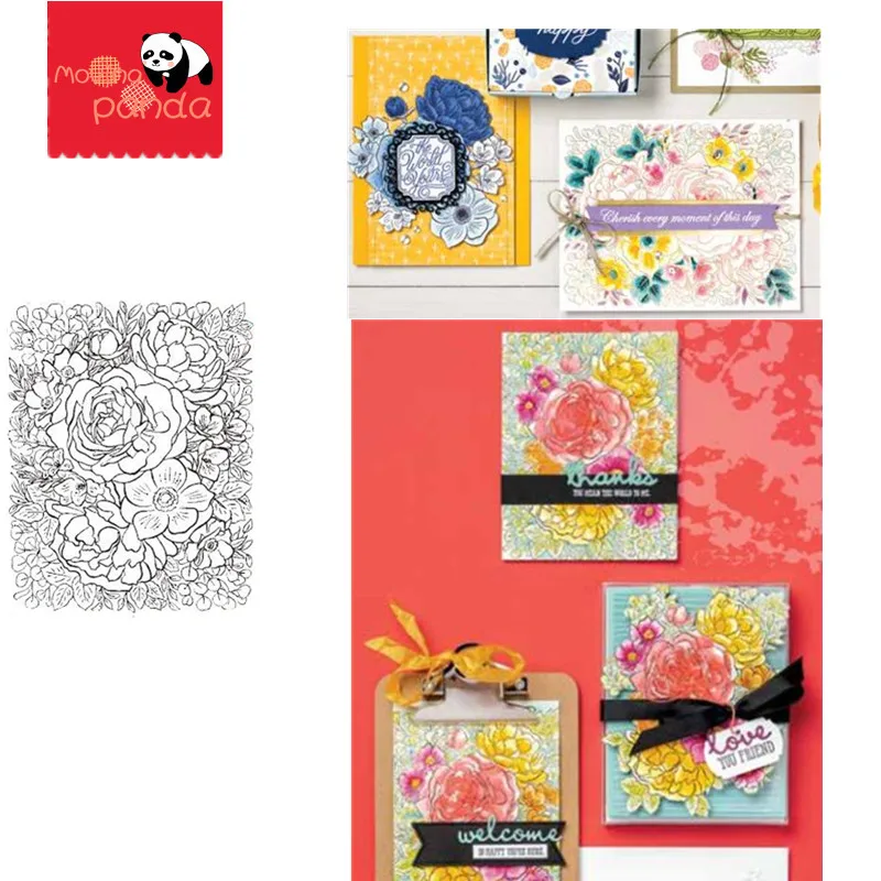 

MP090 FLOWER background Metal Cutting Dies and Stamps DIY Scrapbooking stamping die cuts flower paper card
