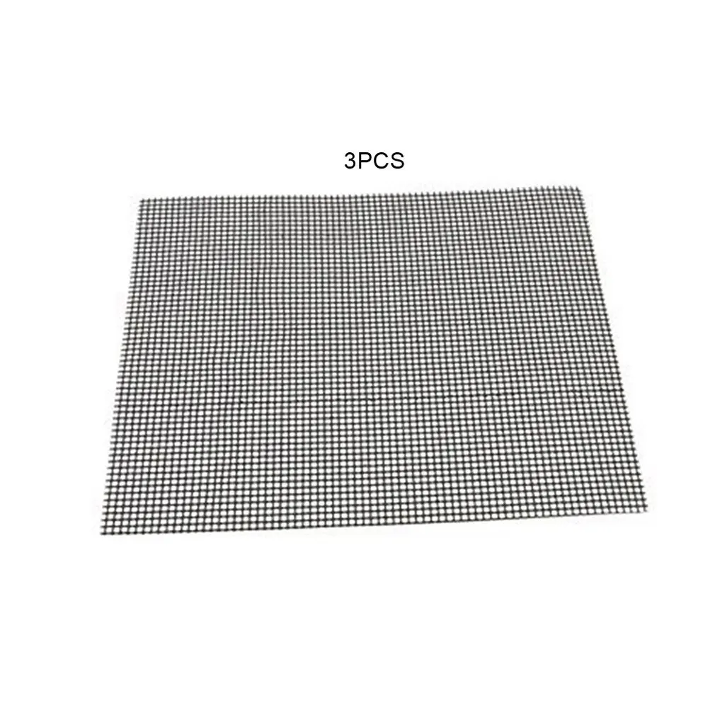 3pcs/set Non-stick Barbecue Grilling Mats High Security BBQ Mat PTFE Coated Fiberglass Mesh 400*330mm BBQ Sheet Pad Accessories