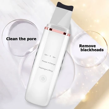 

Clean Exfoliating Instrument Spot Cleaner Ultrasonic Ion Face Skin Cleaning Scrubber Pore Acne Blackhead Remover Shovel