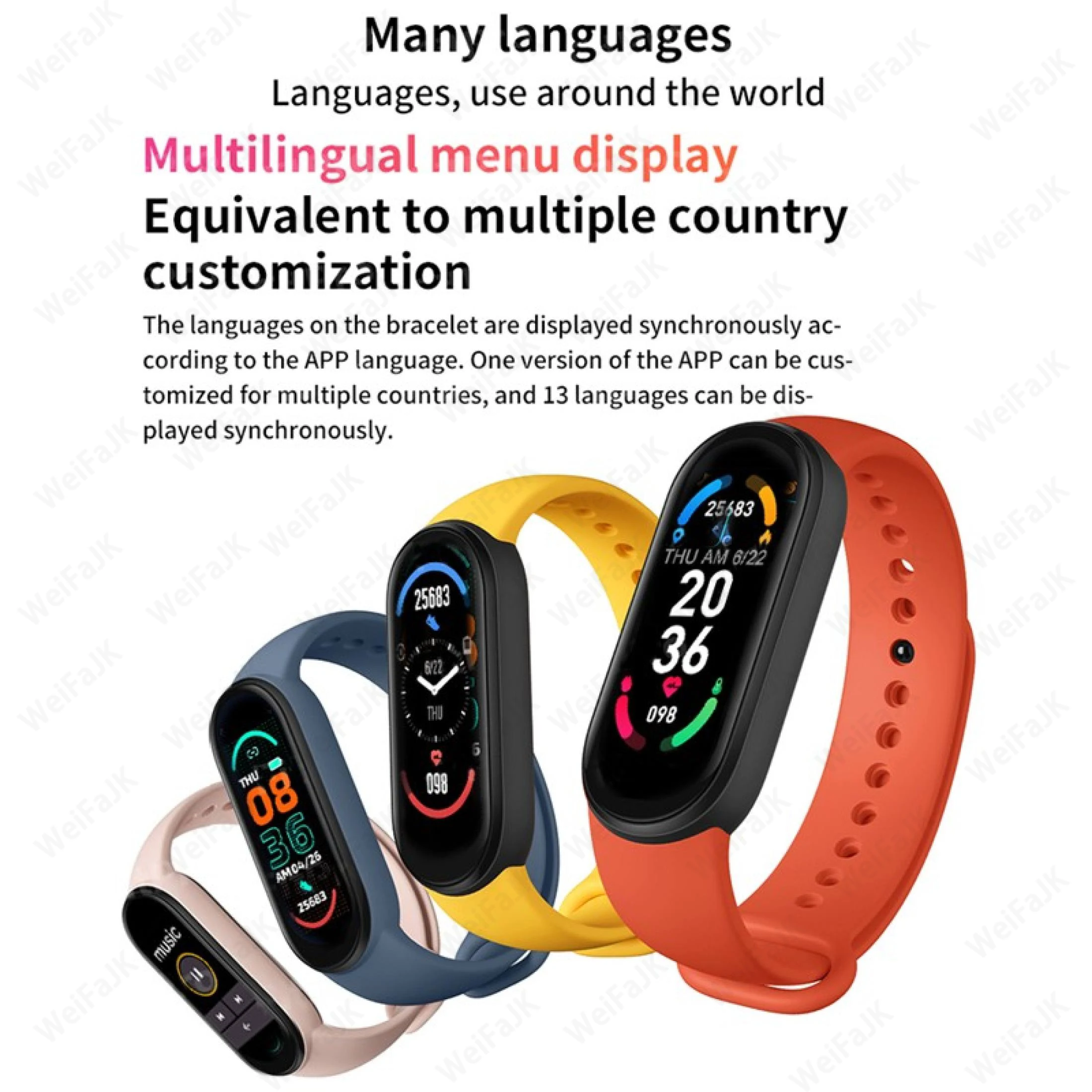 2021 M6 Smart Band Watch Men Women Smartwatch Heart Rate Sports Fitness Tracking Bracelet For Apple Xiaomi Redmi Android Watches