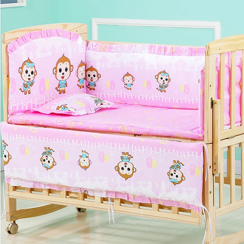 Baby crib protector bumper cradle rail cover head hand protection for bed  rail guard 60*120 bar bumper set girl boy room decor