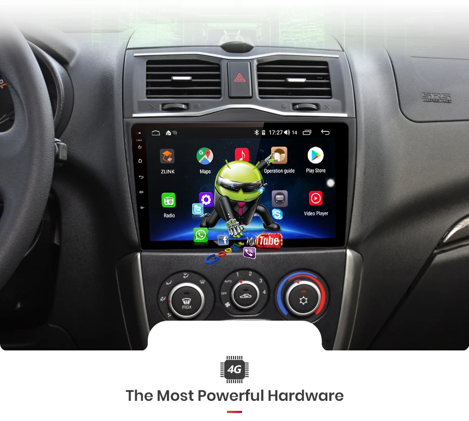 AWESAFE 4+ 64G Android 9,0 CarPlay DSP для LADA BA3 Granta Cross- автомобильный Радио Мультимедиа Видео плеер gps 2 din DVD