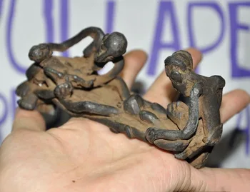 

wedding decoration Old Tibet Buddhism pure bronze Hevajra Nandikesvara HAPPY Buddha Yab-Yum Statue
