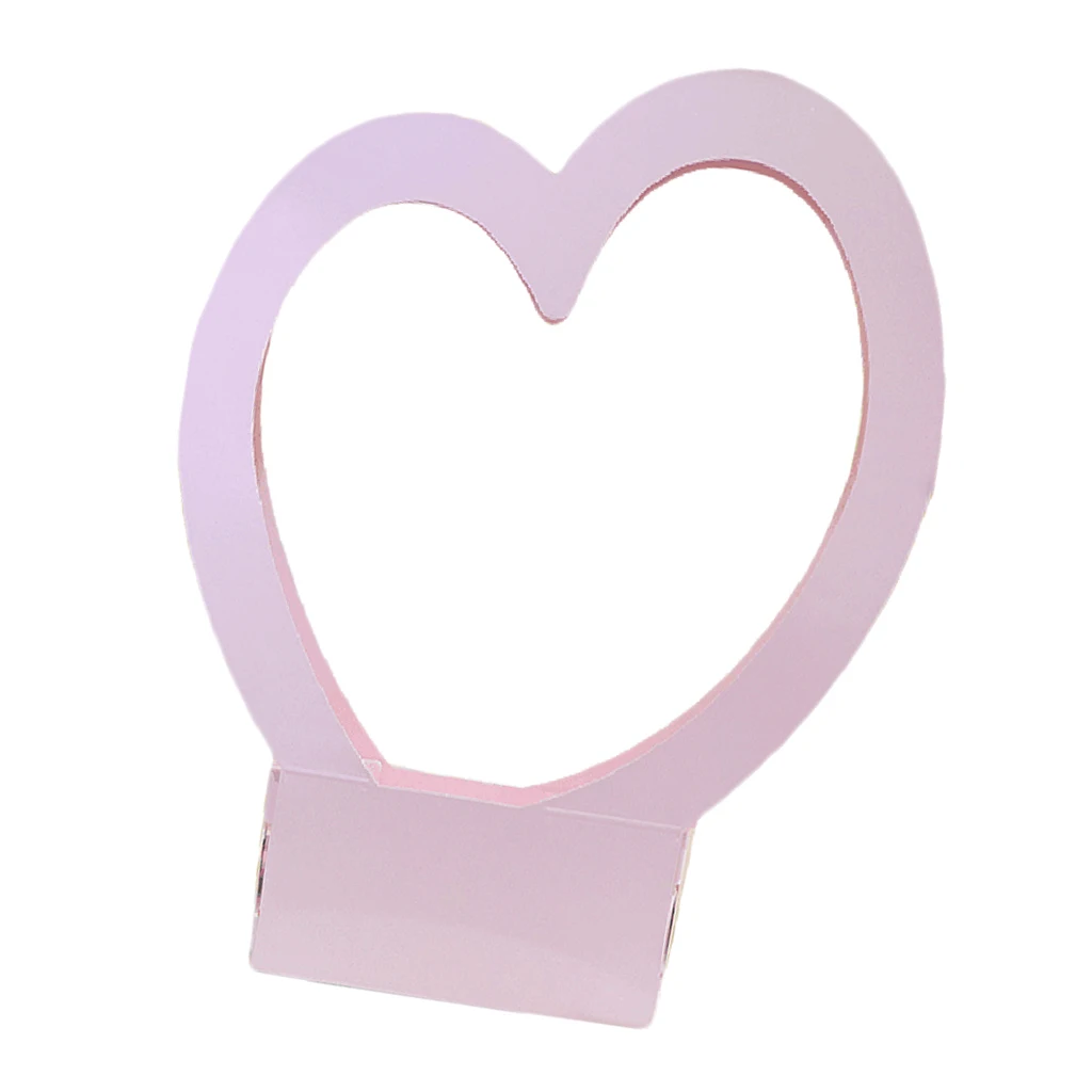 Pink 20.5x8.5x39cm Цветочный упаковка букета Подарочная коробка конверт бумажные коробки-любовь в форме сердца, 4 цвета - Цвет: Pink 20.5x8.5x39cm