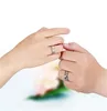 Bagues de couple en acier inoxydable pour hommes et femmes, coeur amoureux, or rose, noir, document, promesse de mariage, bijoux de fiançailles, livraison directe