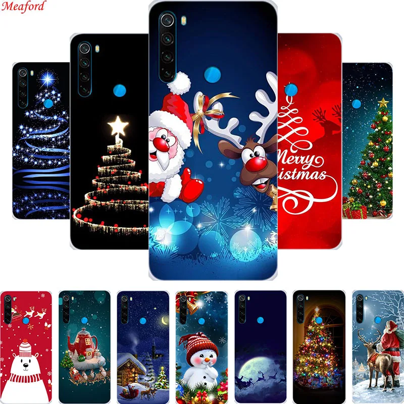 xiaomi leather case cover Redmi Note 8 T Ốp Lưng Giáng Sinh Ốp Lưng Silicone Funda Cho Xiaomi Mi 9T Note 10 Poco F2 Pro f1 Redmi 8A Redmi Note 7 8 Pro xiaomi leather case card