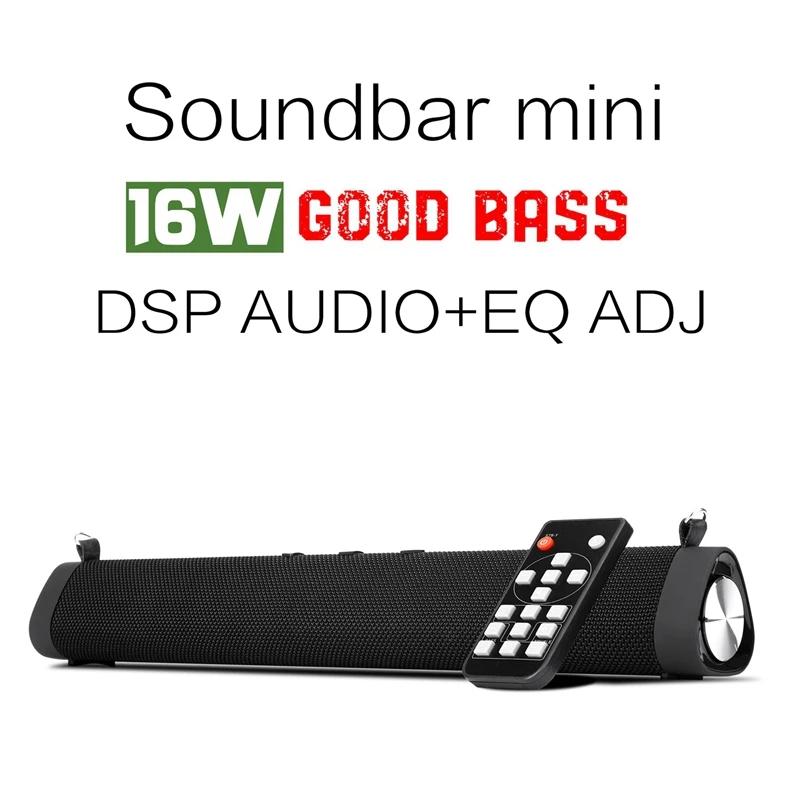 

16W Bluetooth Soundbar Speaker with 3 DSP Sound Version Remote Controller 4000Mah Wireless Subwoofer Speaker for Home Theater TV