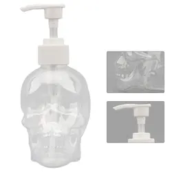 Creative Skull Bathroom Liquid Soap Dispenser 350ml Hand Soap Transparent Bottle Shower Gel Shampoo Fillable Bottle