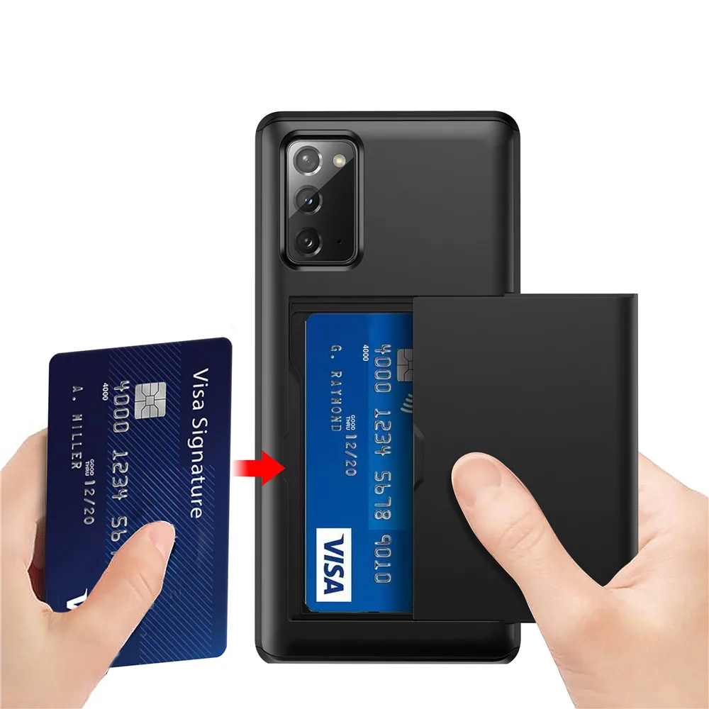 Чехол с карманами для карт Samsung Galaxy S20 FE Note 20 Ultra 9 8 S21 S30 S9 S8 Plus S7 S6|Бамперы| |