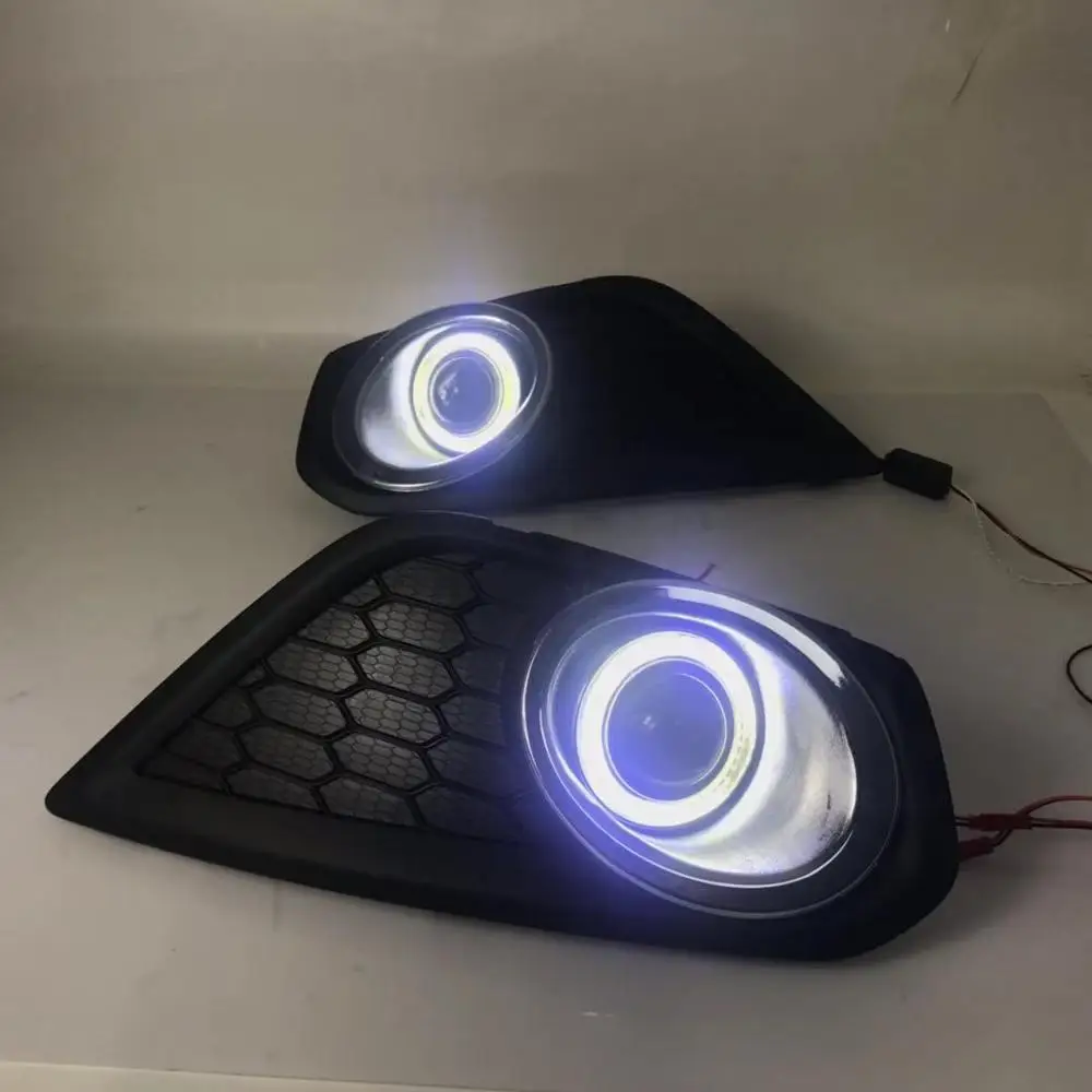 RQXR противотуманная фара вождение свет в сборе для volvo c30 cob angel eye светодиодные дневные ходовые огни сигнал поворота