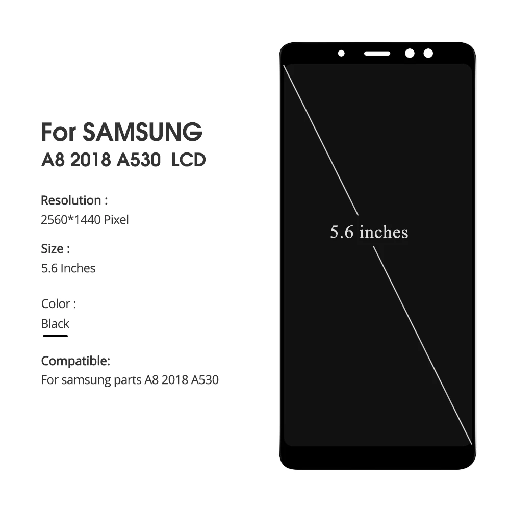 5,6 ''ЖК-экран для SAMSUNG Galaxy A8 ЖК-дисплей A8 A530 ЖК-дисплей сенсорный дигитайзер сборка Замена