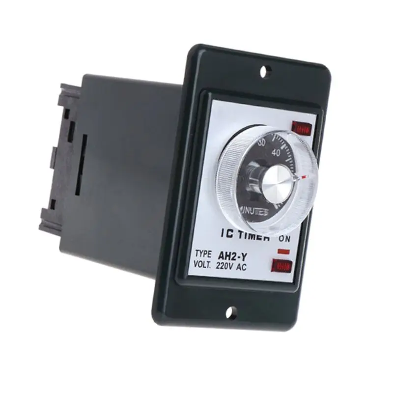 

AC 220V AH2-Y Power On Delay Timer 1/3/5/10/30/60 Seconds 3/6/10/30/60 Minutes