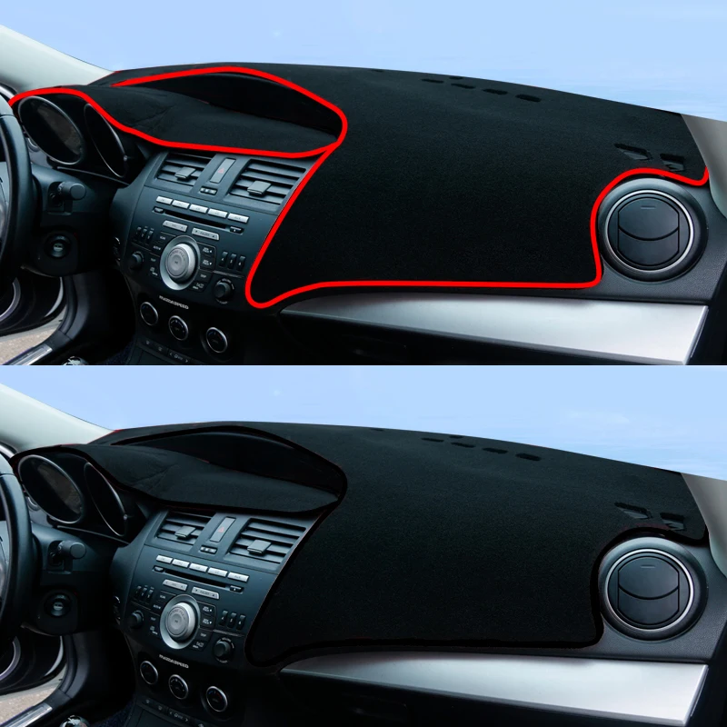 

Car Dashboard Cover Mat Pad Dashmat Sun Shade Instrument Protector Carpet Accessories For Mazda 3 M3 BL 2009 2010 2011 2012 2013
