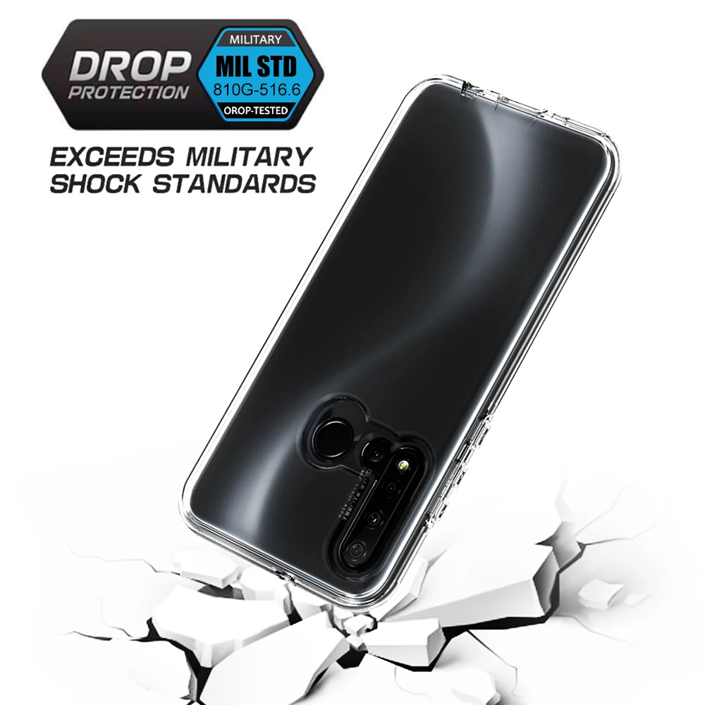 For Huawei P20 Lite 2019 Cover 2 in 1 Transparent Soft TPU Hard PC Phone Coque 5