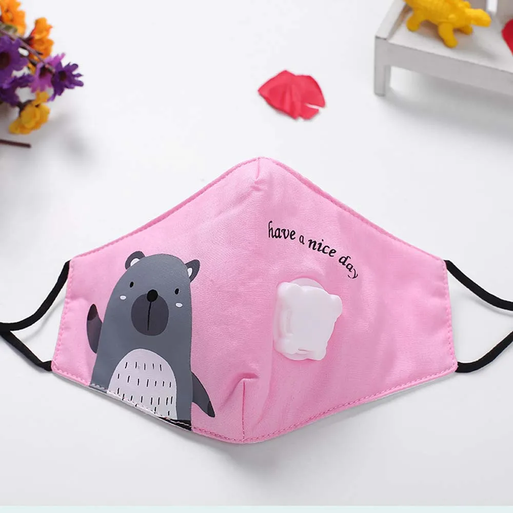 Cartoon Children PM2.5 Mouth Mask Kids Activated Carbon Breathable Mask Anti Dust Mouth-muffle Respirator Cotton Face Masks