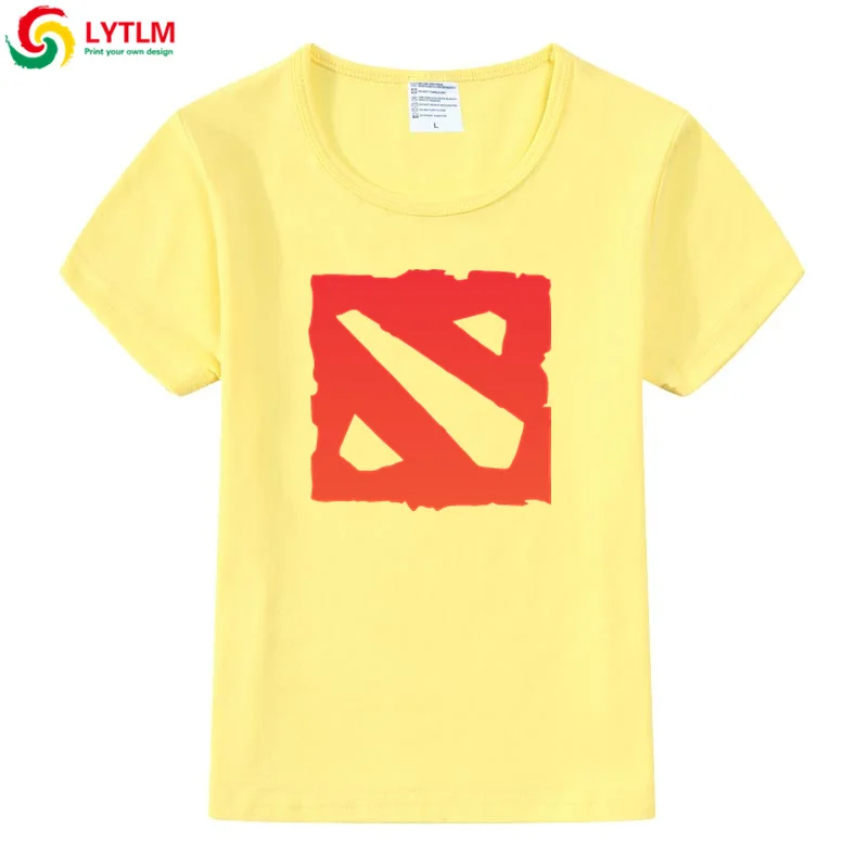 LYTLM Dota/2 футболки Летние Стильные Свободные Детские футболки с короткими рукавами для девочек футболки для маленьких мальчиков винтажная детская футболка - Цвет: DX LYCRA Maize