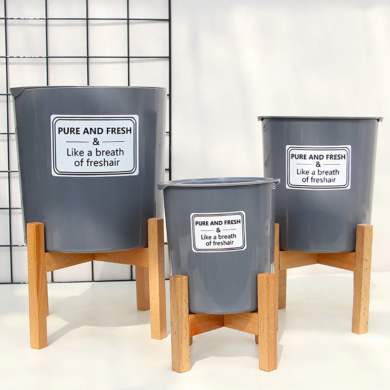 

Creative Wooden Frame Plant Pot Set Automatic Water-absorbing Flower Pot Nordic Home Office Decoration Planters for Succulents