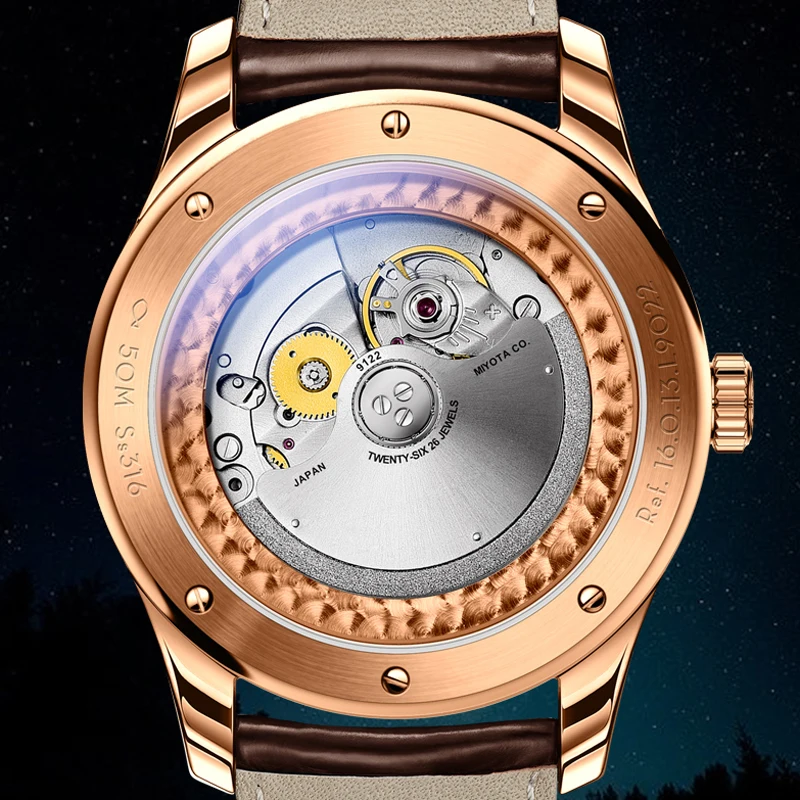 NEW Brand Switzerland LOBINNI Japan MIYOTA 9122 Automatic