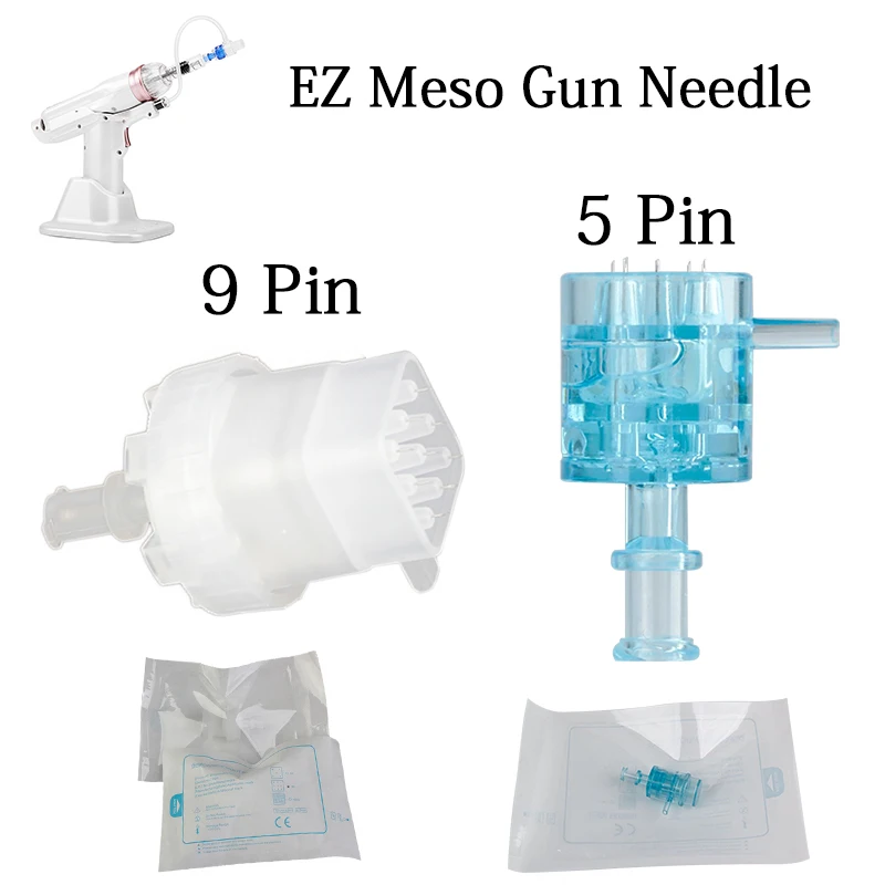 

5/9 pins Disposable Injection pinhead for meso gun, Negative Pressure Cartridge Needles Tip for EZ Vacuum Mesotherapy masogun