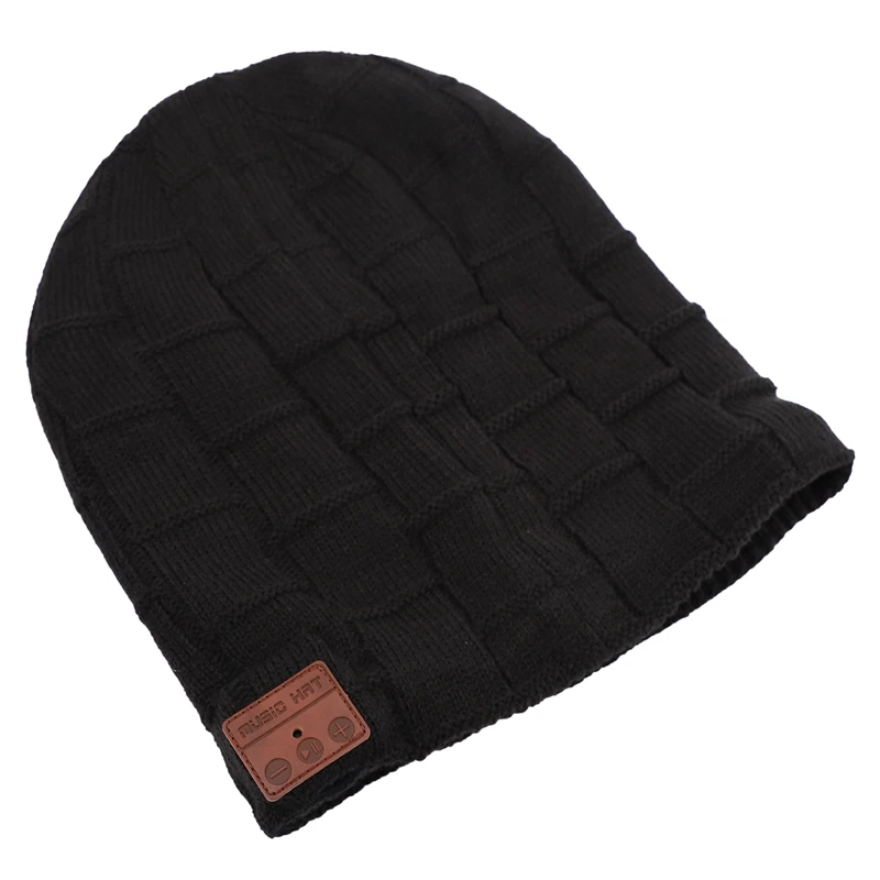 AMS Insert TF/SD слот для карты беспроводной Bluetooth V4.2 Beanie плюс бархатная шапка гарнитура