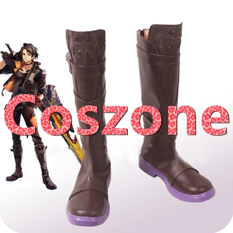 God Eater 3 Hugo Pennywort/Обувь для косплея; ботинки для Хэллоуина; аксессуары для костюмированной вечеринки