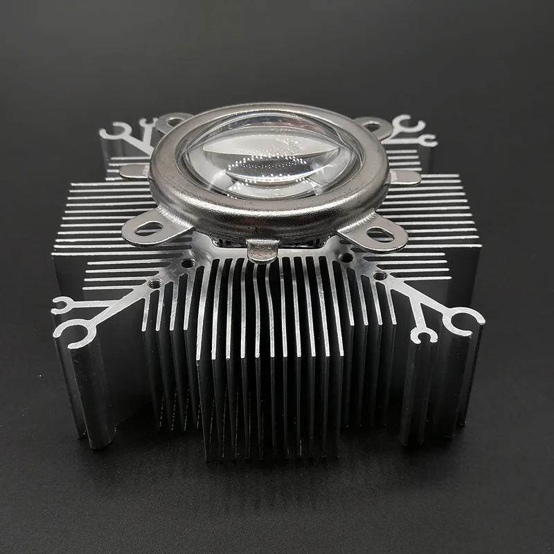 1 Set 44mm LED Lens Optical Glass 60 90 120 Degree + Reflector + Fixed Bracket / heatsink For 20W-100W High Power LED Chip