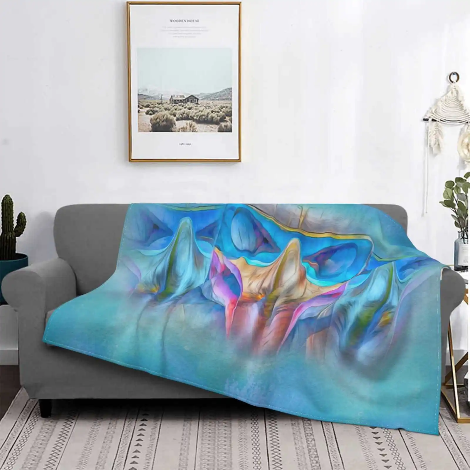 Supernatural Thun Rd Design Creativo Confortevole Coperta Di Flanella Thun Rd Nordamericano First Nations Face Supernatural