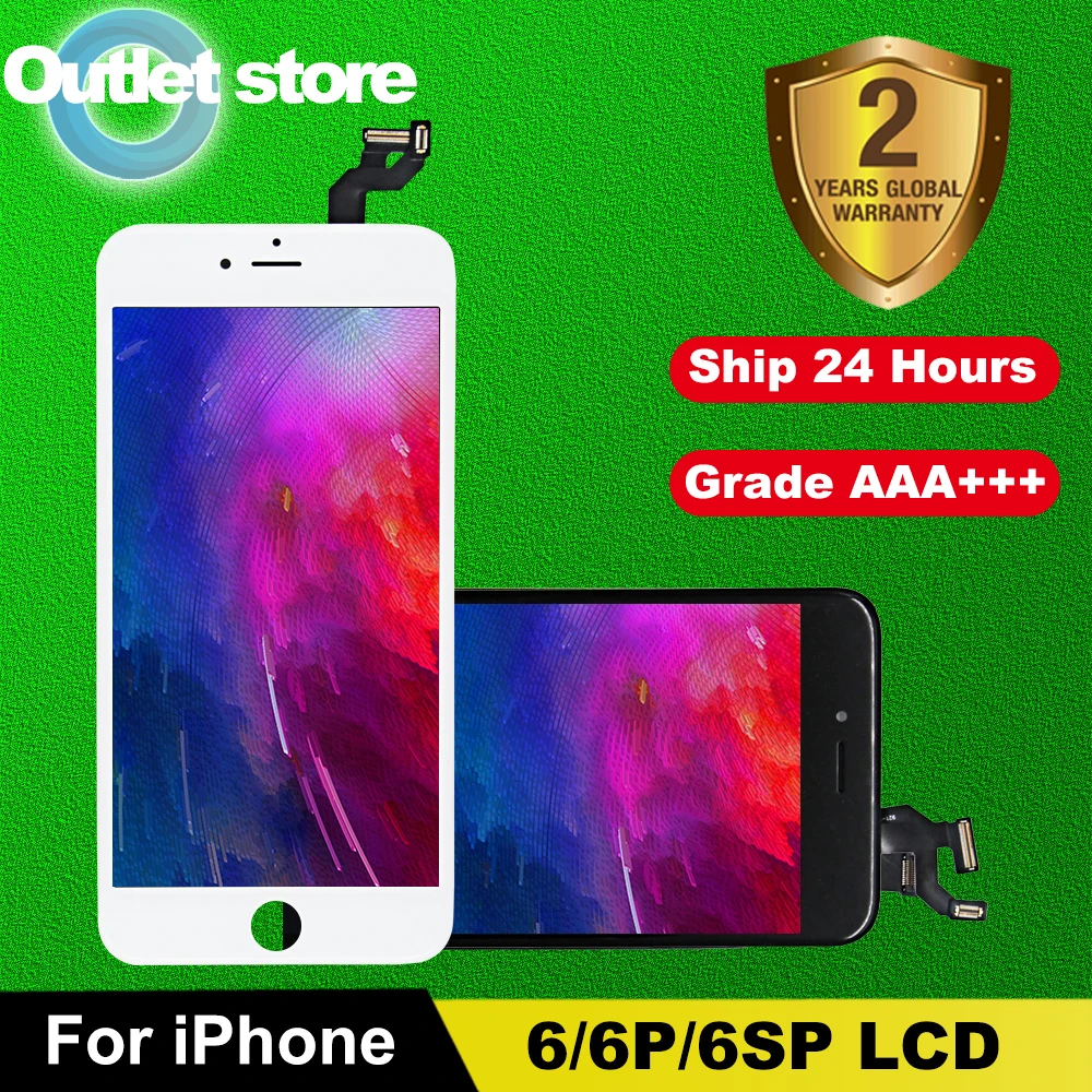 Wyświetlacz LCD AAA + + + dla iPhone 6 6S ekran LCD z doskonałym ekranem dotykowym 3D Digitizer montaż dla 6Plus 6S 7 8 Plus wyświetlacz
