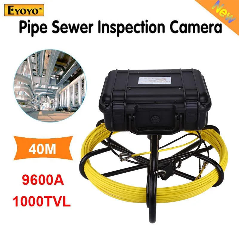 

Eyoyo Pipeline 40M Endoscope Inspection Camera Underwater Industrial Pipe Sewer Drain Video System