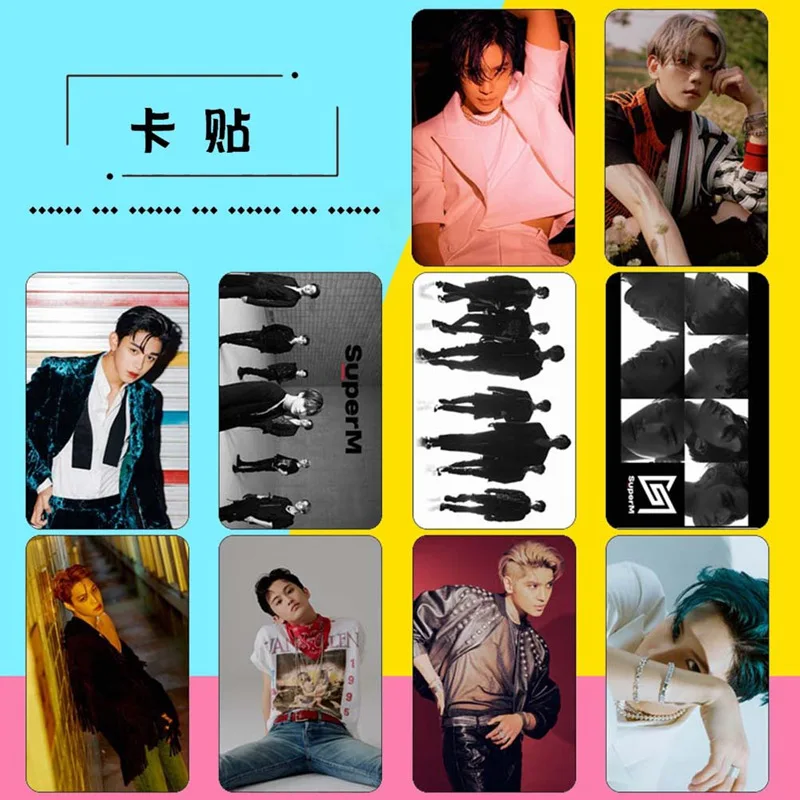 10 шт./компл. KPOP SuperM альбом самодельные Бумага фото стикер с изображением HD Фотокарта вентиляторы подарки