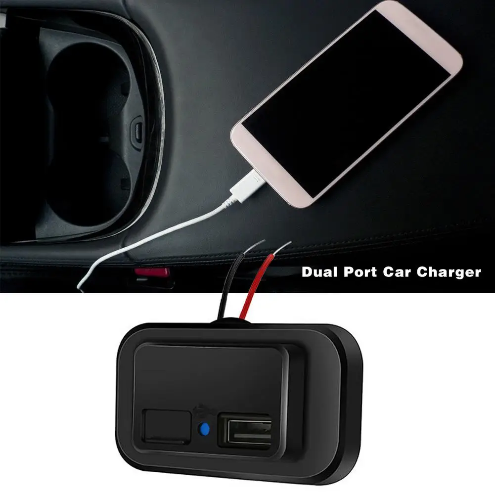 Автомобильное зарядное устройство с двумя USB-портами электрическая розетка