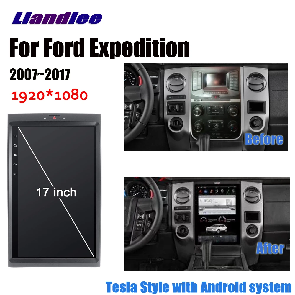 Liandlee Android для Ford Expedition 2007~ стерео автомобильный Tesla вертикальный экран Carplay BT gps-навигатор карта камера медиа