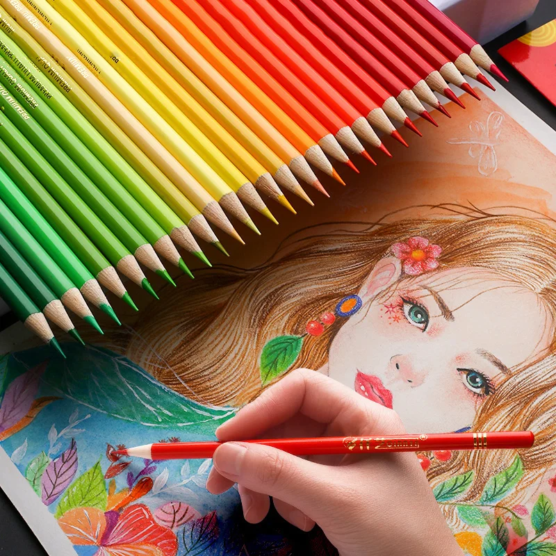 Professional Watercolor Color Pencil  Colored Pencils Art Professional -  Wooden Colored Pencils - Aliexpress