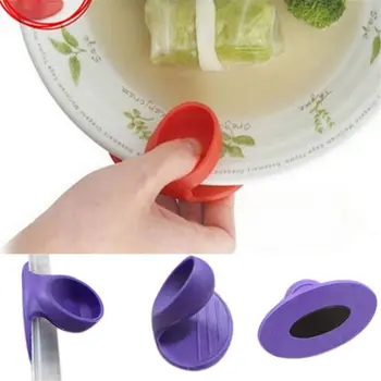 

New 1pcs Kitchen Dishes Silicone Oven Heat Insulated Finger Glove Mitt Cute Cooking Microwave Non-slip Gripper Pot Holder
