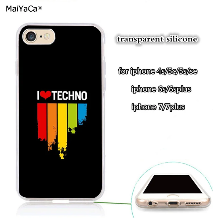 B5399 Techno telefono music мягкий, с бесцветным прозрачным чехол для телефона для iphone 11 pro max 5S se 6 6s 7 8 plus X XR XS MAX чехол - Цвет: B5399
