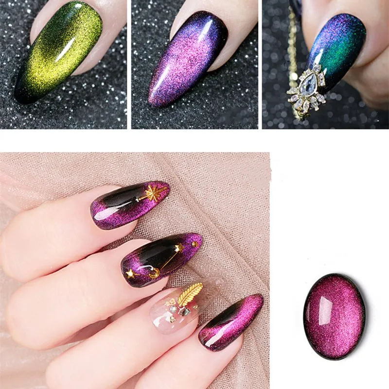 

Cat Eye Magnetic Nail Polish Art Galaxy Magic Diamond Color Nail Polish Non-toxic Long Lasting Shiny Acrylic Nail Accessories