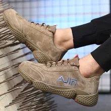 

All Seasons New Lightweight Safety Shoes PU Soft Bottom Breathable Mesh Anti-smashing Safety Shoes Anti-piercing Work Shoes Men