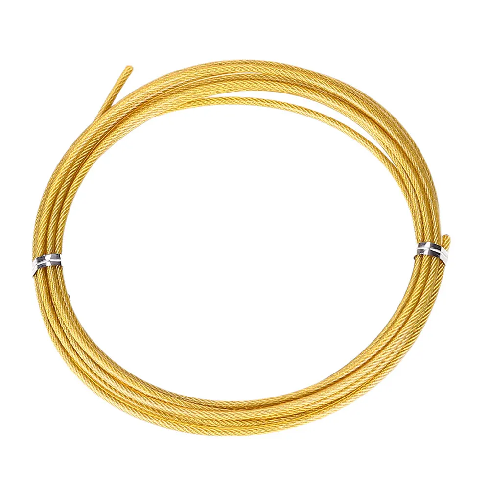 Yellow Stainless Steel Skipping Rope Wire Replacement Sports Exercise Cable 3.0m - Цвет: Yellow
