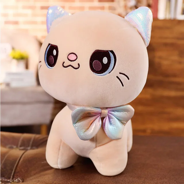 peluche gato ojos grandes