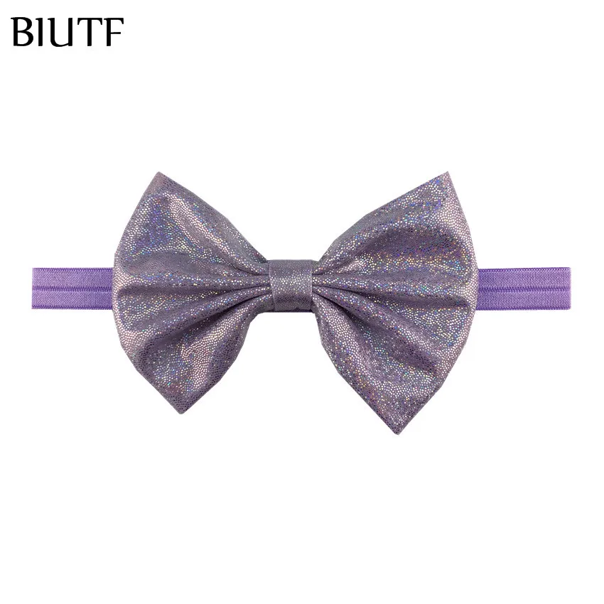 2-lavender 20 шт./лот, повязка на голову, эластичная лента, повязка на голову, 5 дюймов, мягкая ткань, бант, для детей, сделай сам, головные уборы, вечерние головные уборы, HB116 - Цвет: 2-lavender