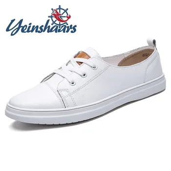 

Mens Casual Natural Leather Classic Flat Shoes Lace up Low Top Tenis Breathable Office Bureau Adulto shoes Oxford Fashion Shiny