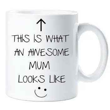 

This Is What An Awesome Mum Looks Like Mug Cup Ceramic Cups Mothers Day Gifts