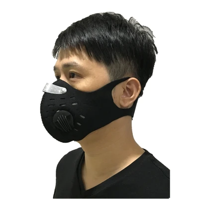 black mask Велосипедная маска против загрязнения велосипедная лицевая маска зимняя Лыжная полумаска для улицы для мужчин и женщин тренировочные велосипедные маски из активированного угля - Цвет: black mask