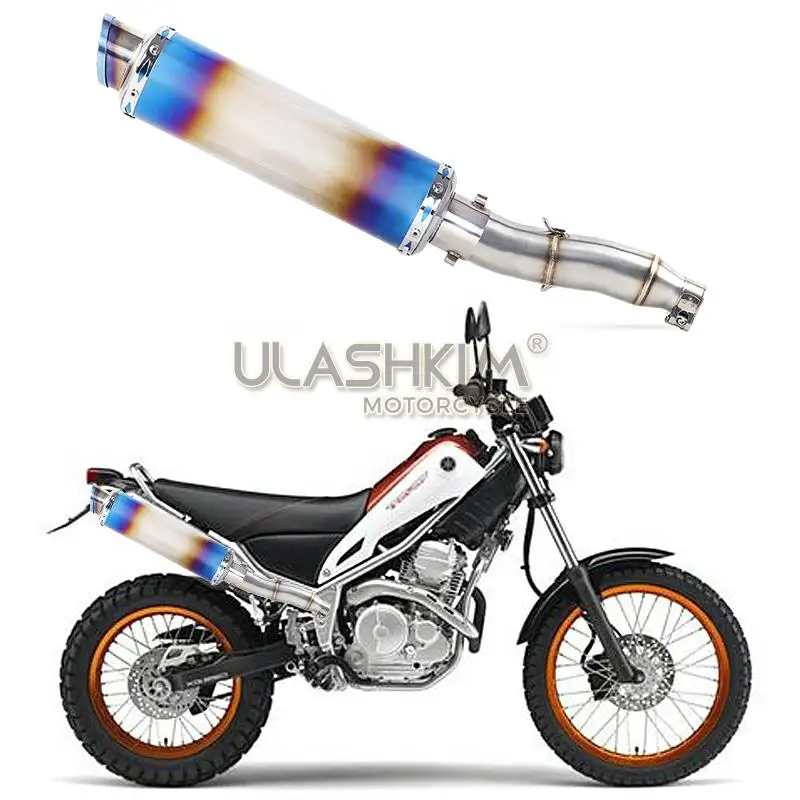 Полная выхлопная система мотоцикла глушитель Escape slip on для YAMAHA XG250 XT250 модифицированный контакт средняя труба адаптер подключения