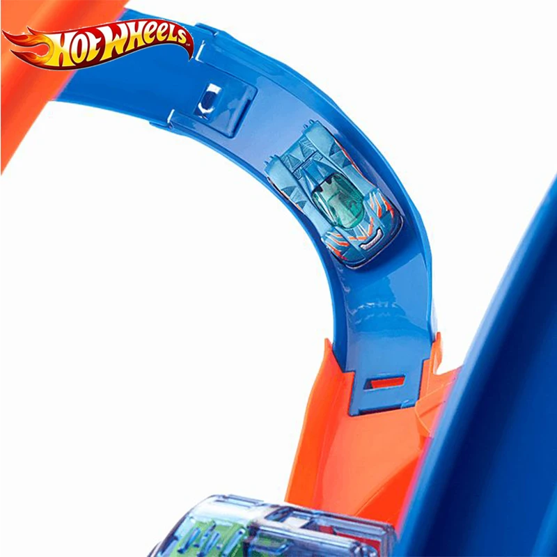 Hotwheels детские игрушки спортивный автомобиль гоночный трек штопор крушение трек игровой набор 360 градусов кольцо трек FTB65 оригинальная коробка для ребенка подарок