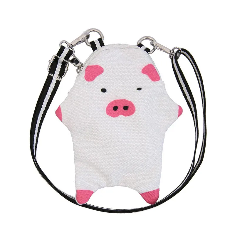 A Pig Детская сумка, милое плюшевое игрушечное животное, для девочек, на одно плечо, маленькая уникальная мягкая кожаная сумка - Цвет: A Pig