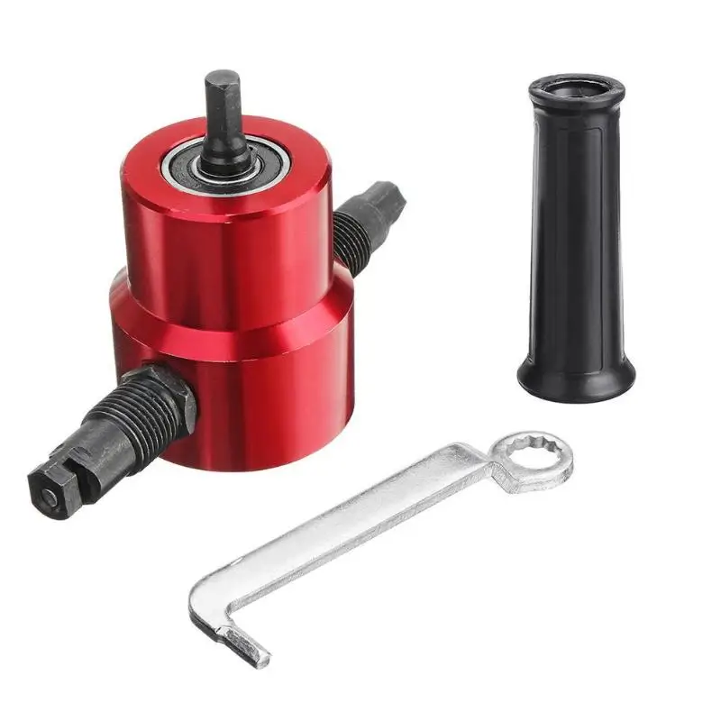 

Metal Nibbler Metal Iron Sheet Cutter Drill Attachment Hand Tools w/Wrench
