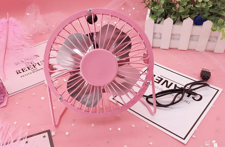 Мини-вентилятор USB Перезаряжаемый супер выключатель вентилятора домашний офис Настольный охладитель вентилятор летний воздушный охладитель электрический портативный вентилятор - Цвет: Pink