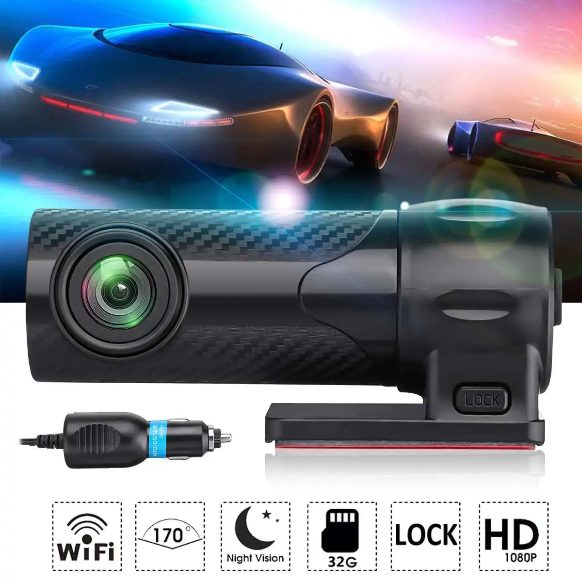 HD Auto Kamera Multi-funktion Nachtsicht 170 weitwinkel Objektiv Fahren Recorder echtzeit Überwachu